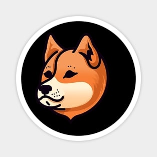 Cute Minimal Shiba Inu dog, Shiba Lover Magnet